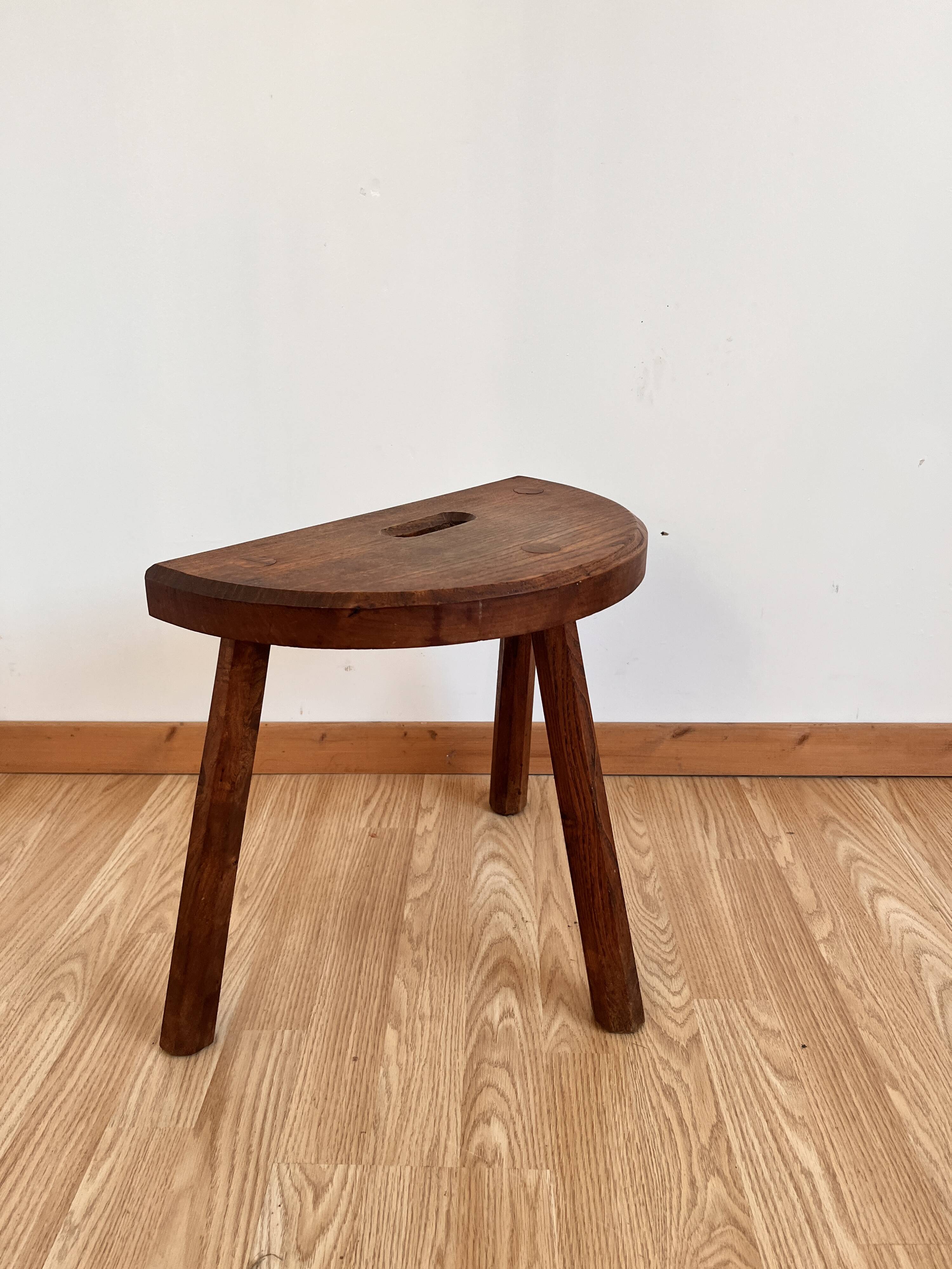 Wooden tripod stool