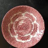 English tea service in pink faience