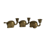 Set of 3 Brass Elephants Figure, 1950s