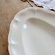 Ravier vintage Sarreguemines ivory earthenware – Scalloped rim
