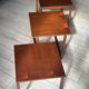 Kai Kristiansen teak built-in tables, 60s design