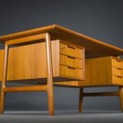 Model 75 Teak Desk by Gunni Omann for Omann Jun Furniture Factory, 1960s