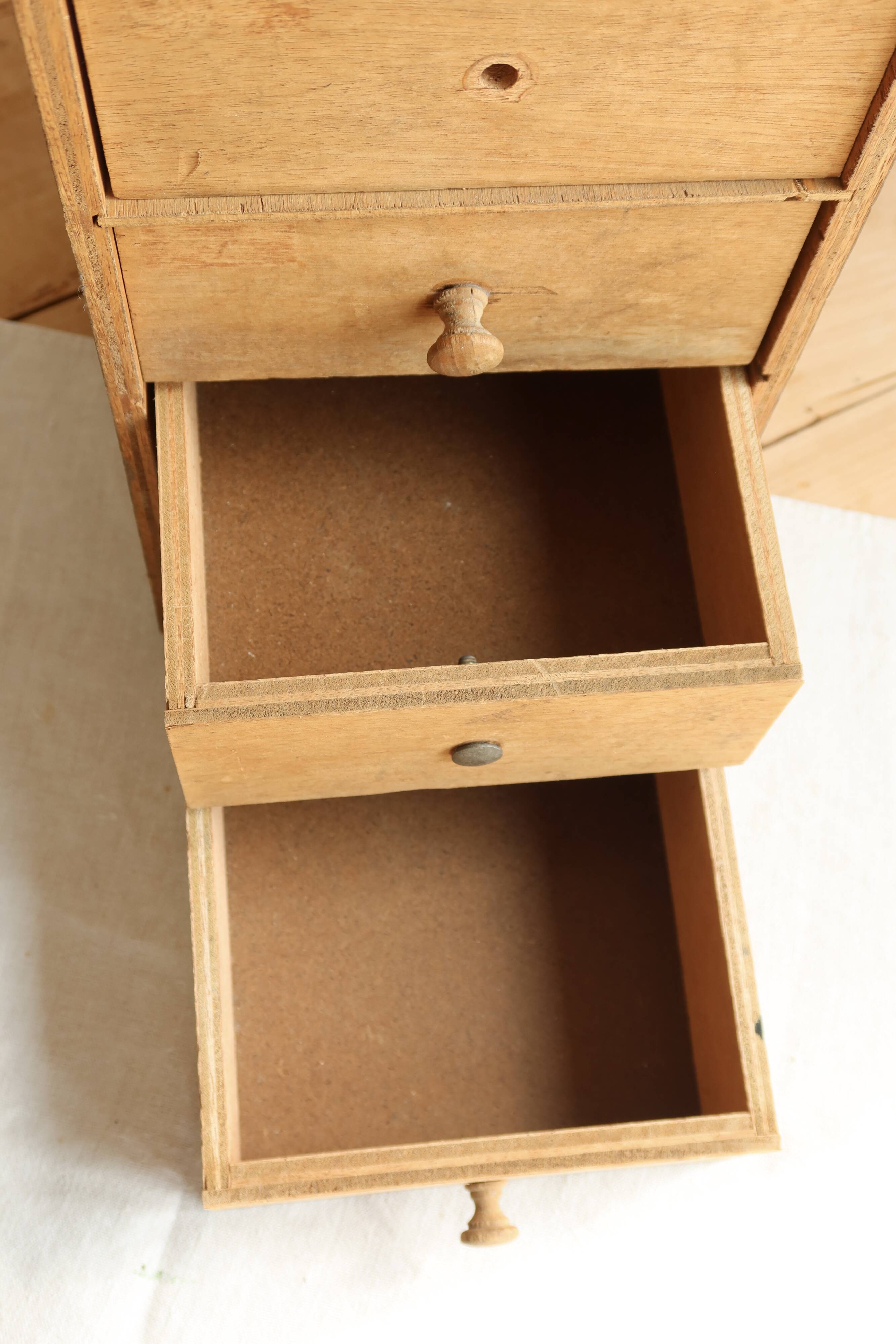 Antique wooden drawer unit