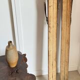 Old vintage wooden ski