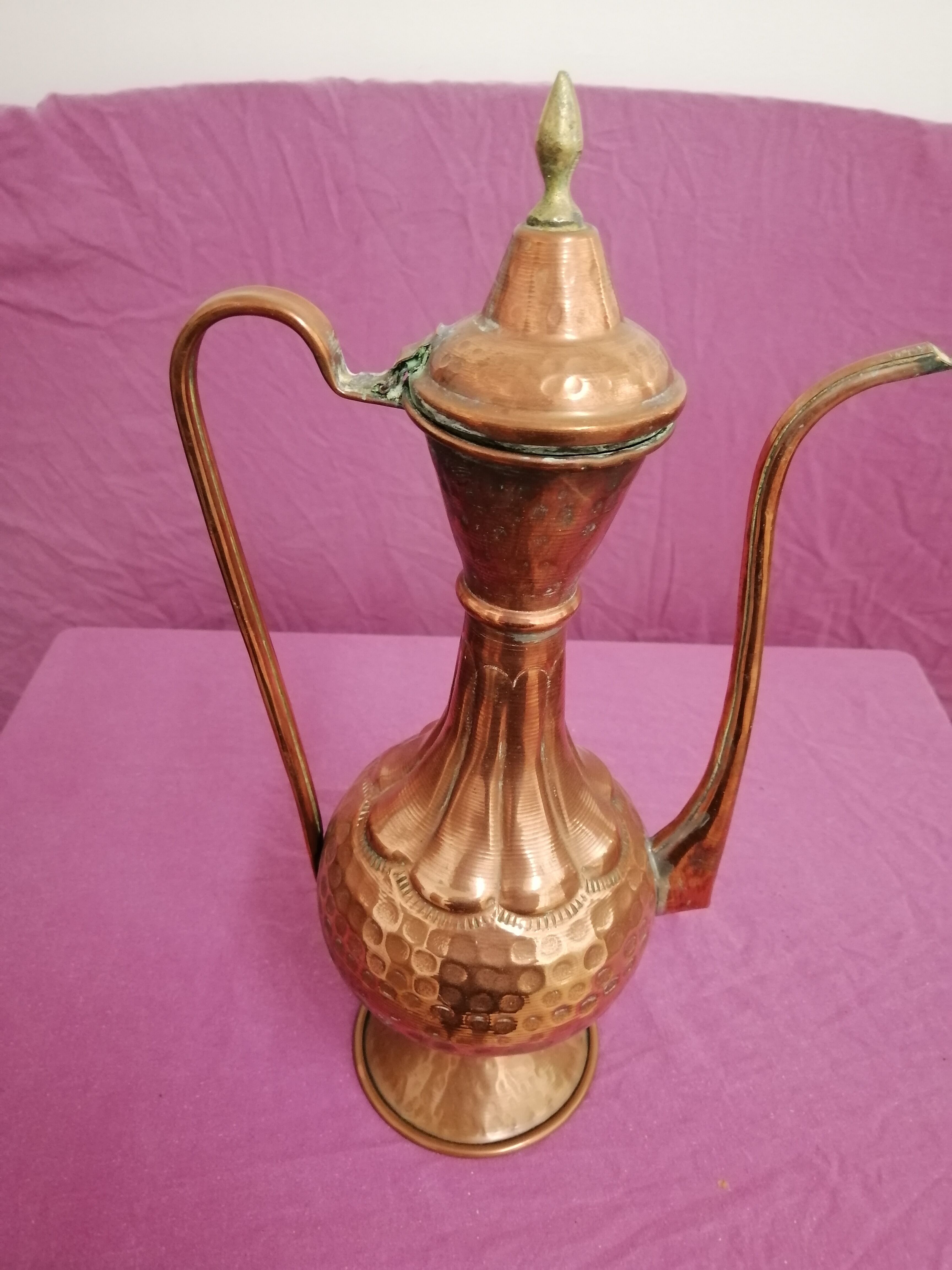 Hammered copper needle