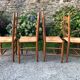 4 oak mulched chairs