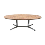 Table basse acier avec plateau en marbre