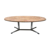 Table basse acier avec plateau en marbre