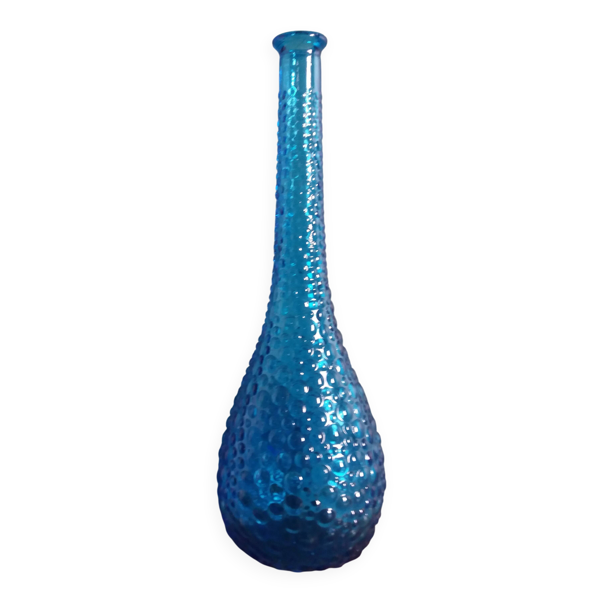 Empoli carafe in turquoise blue glass