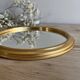 Miroir rond doré vintage