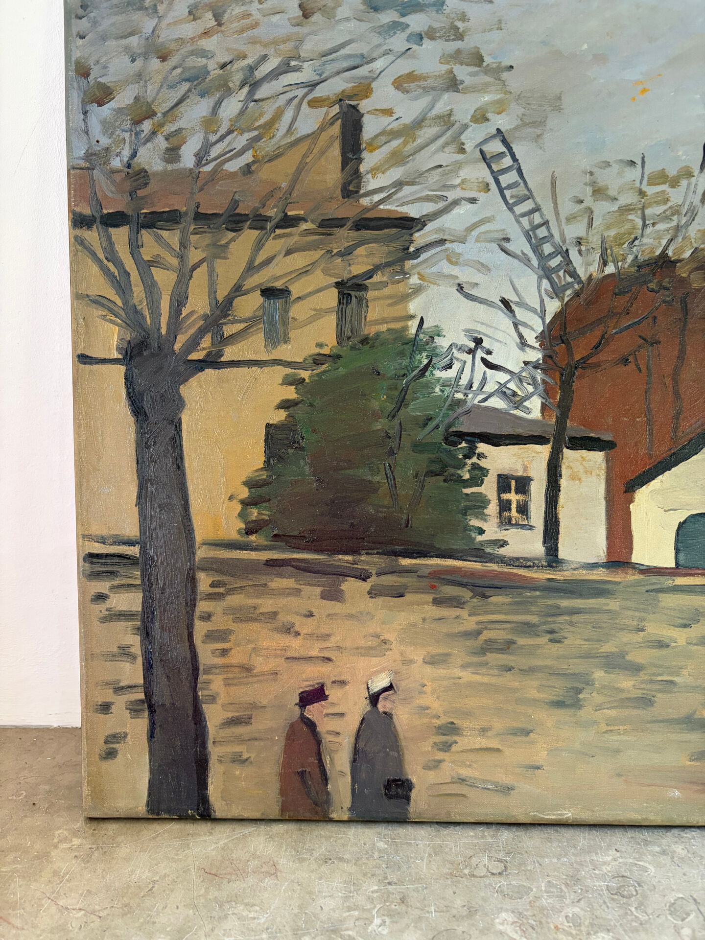The windmill, oil on canvas signed Edgardo Ribeiro (1921-2005)