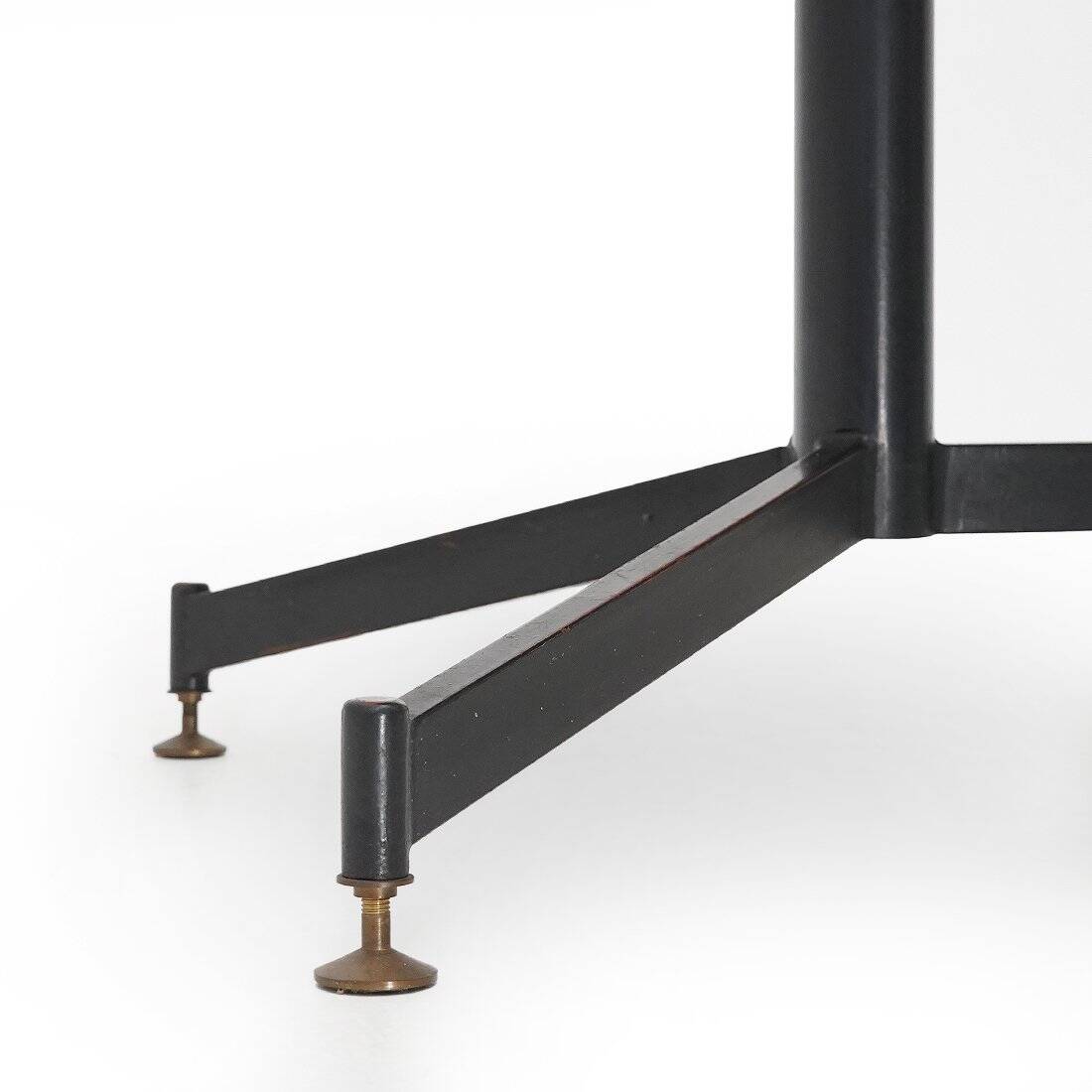 Table with a wooden top and metal frame, 1950s.