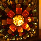 Table lamp with multicolored shards of resin 70s