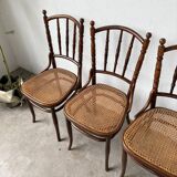 Set of 4 Fischel cane bistro chairs