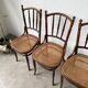Set of 4 Fischel caned bistro chairs
