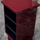 Square plexiglass shelf, burgundy red, david lange vintage 1980