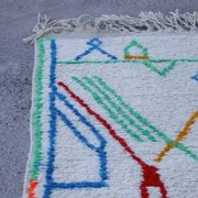 Handmade natural wool rug 250cm x 150cm