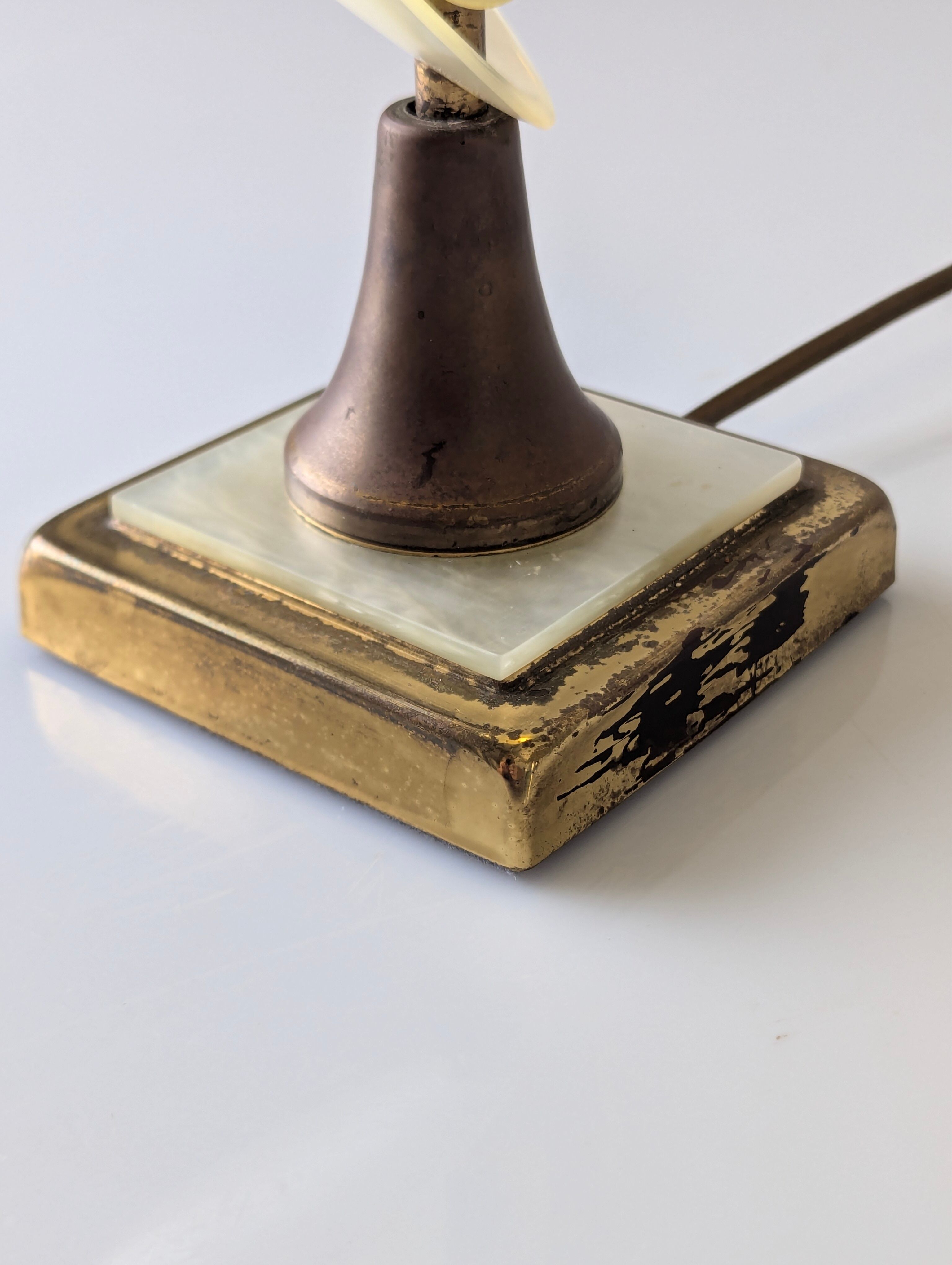 Maison Rougier table lamp in opalescent lucite 1970s