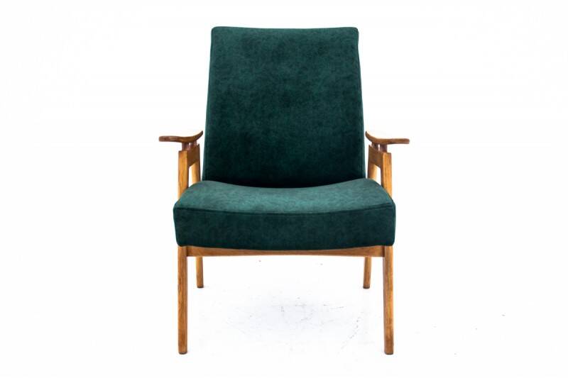 Two vintage green armchairs by Jaroslav Šmídek for Jitona, Czechoslovakia, 1960s