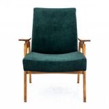 Two vintage green armchairs by Jaroslav Šmídek for Jitona, Czechoslovakia, 1960s