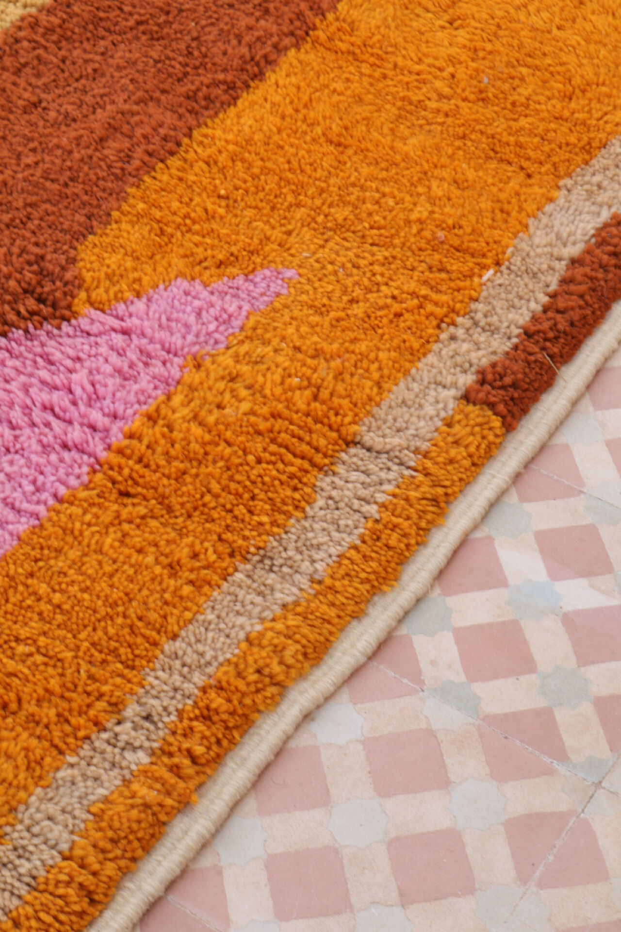 Modern Colourful Berber Rug Superior Quality - 245 x 132 cm
