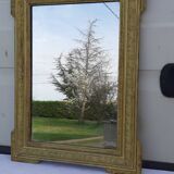 Mirror 19th wood and gilded stuk
