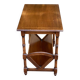 Wooden side table magazine rack in neo-classical English style.