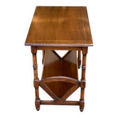 Meuble porte-revues table d'appoint en bois teinté style anglais néo-classi