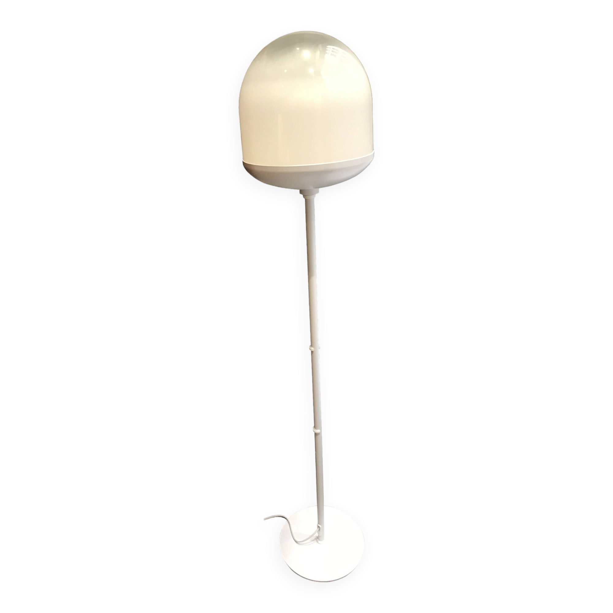 Danish glass globe floor lamp