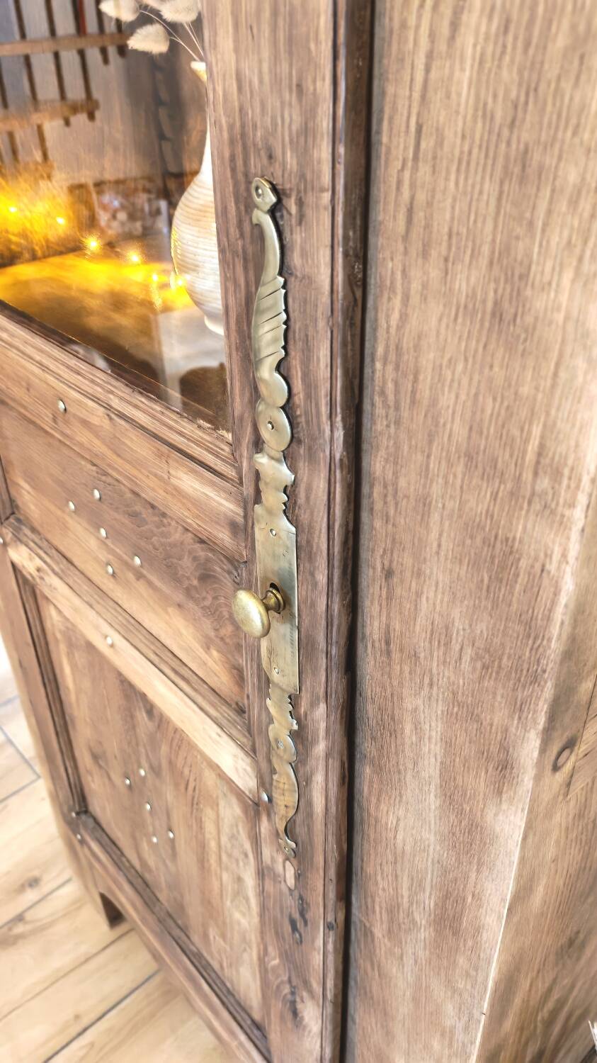 DELPHINE - Solid wood bonnetière wardrobe