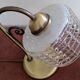 Lampe vintage en laiton et cristal taillé