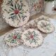 Dessert service 6 pieces 5 people ceramic signed Berger Antibes