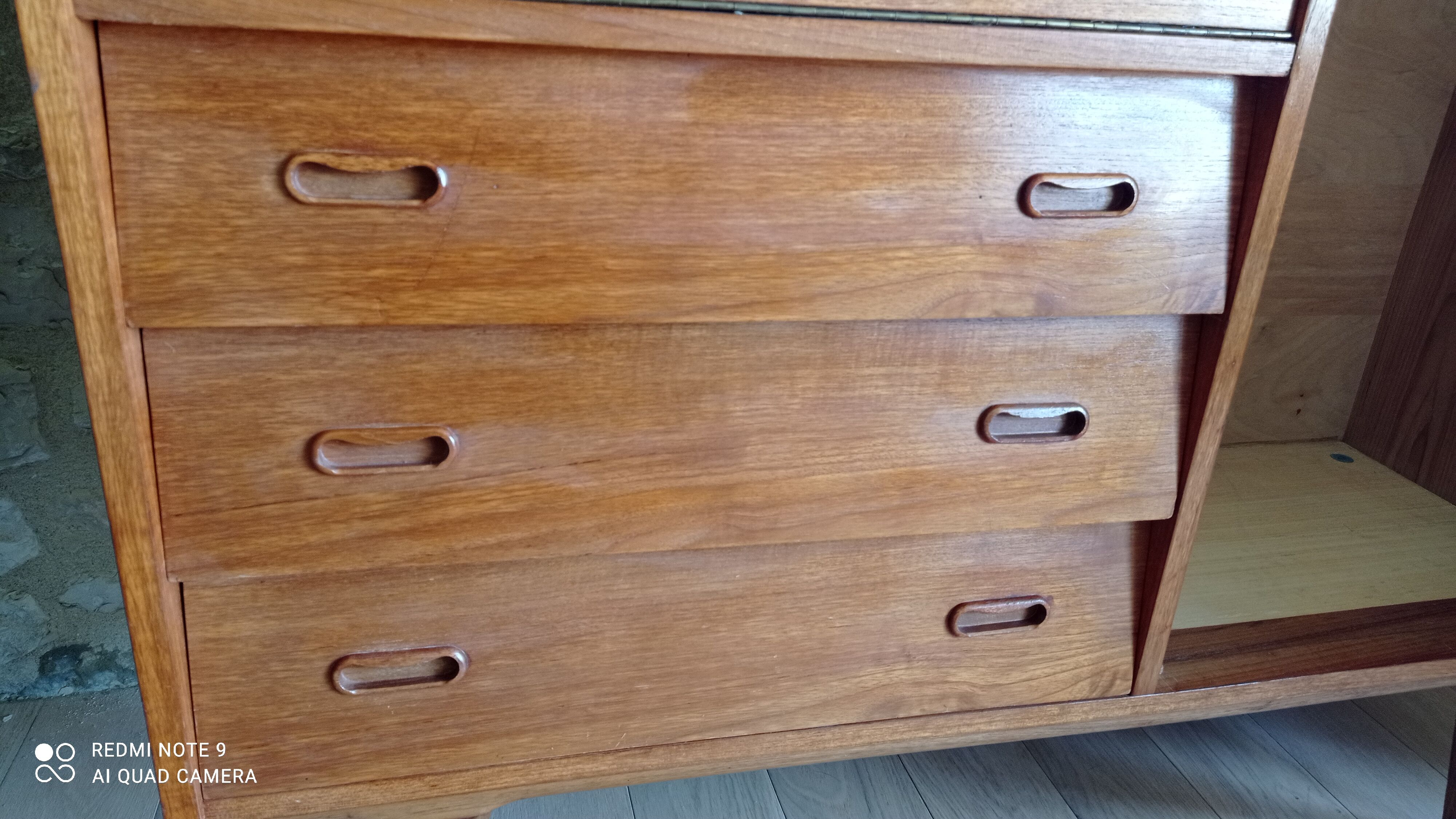 Multifunction teak cabinet