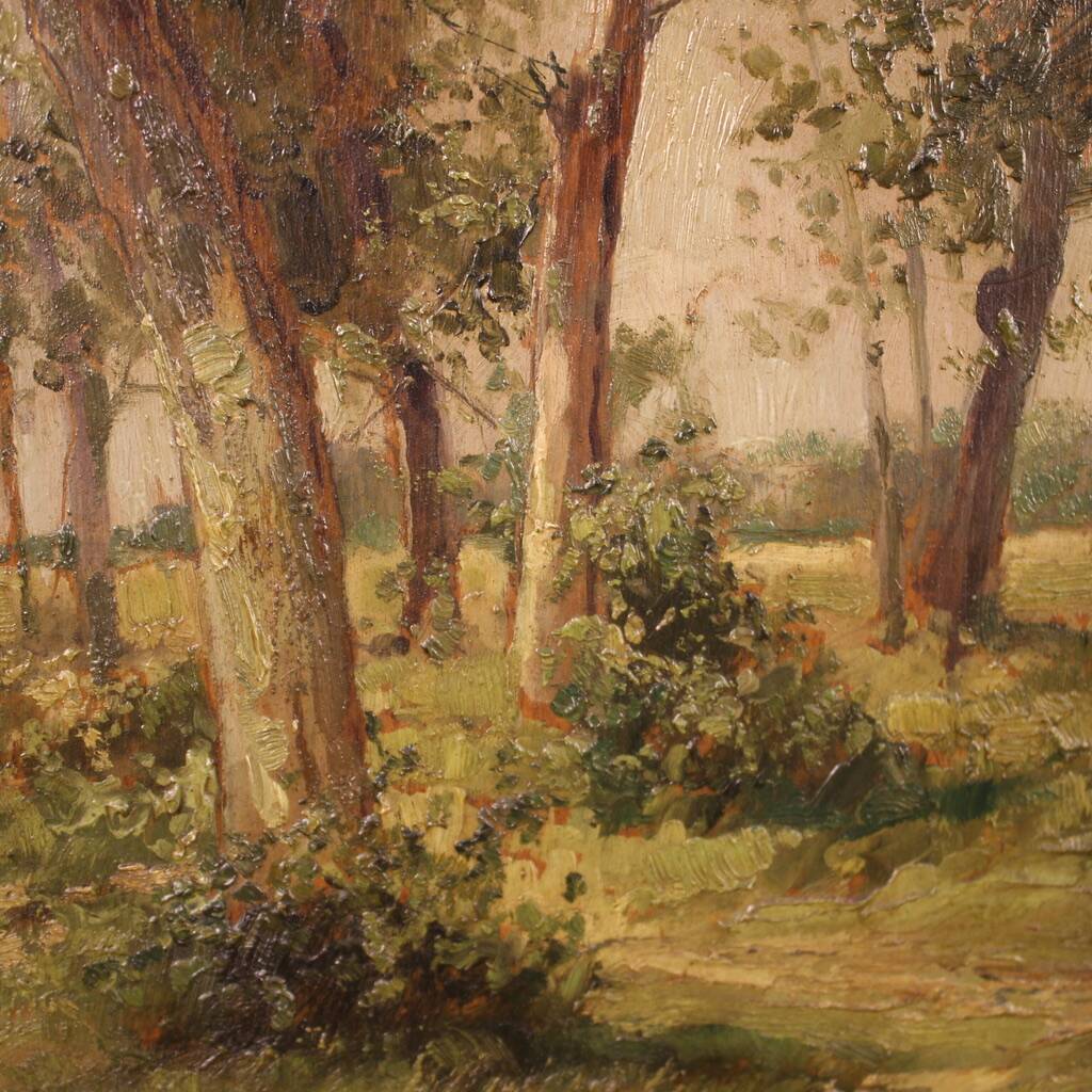Painting landscape signed by M. Gheduzzi from the 40s