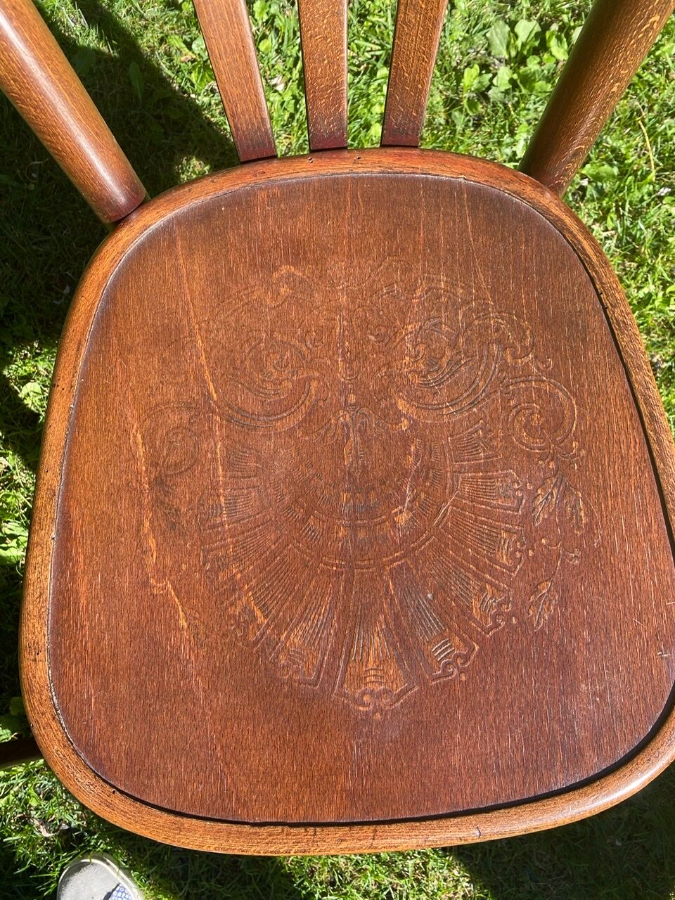6 Fischel bistro chairs with labels, circa 1930