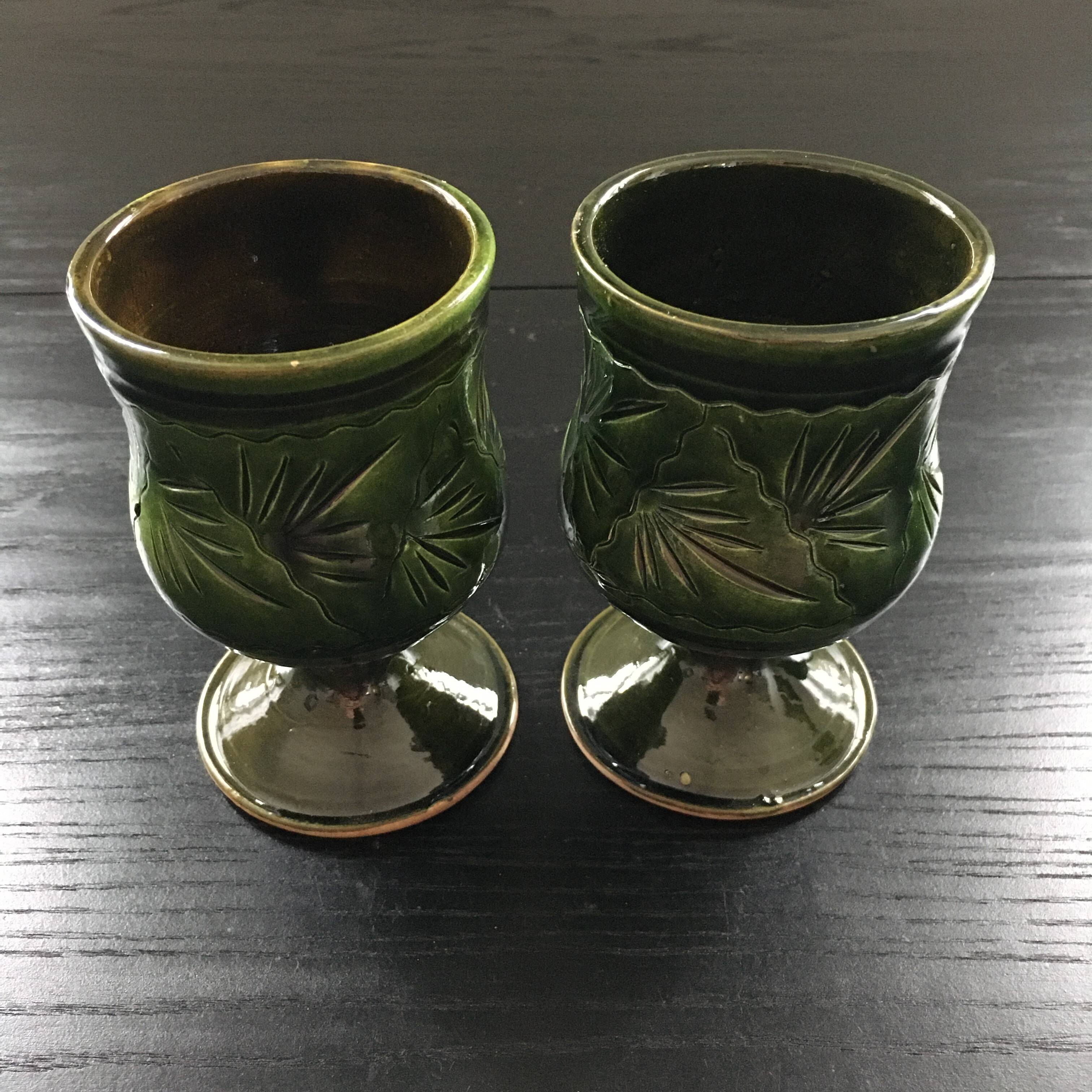 Set of 2 ceramic glasses