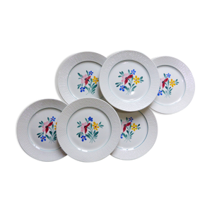 6 assiettes plates de