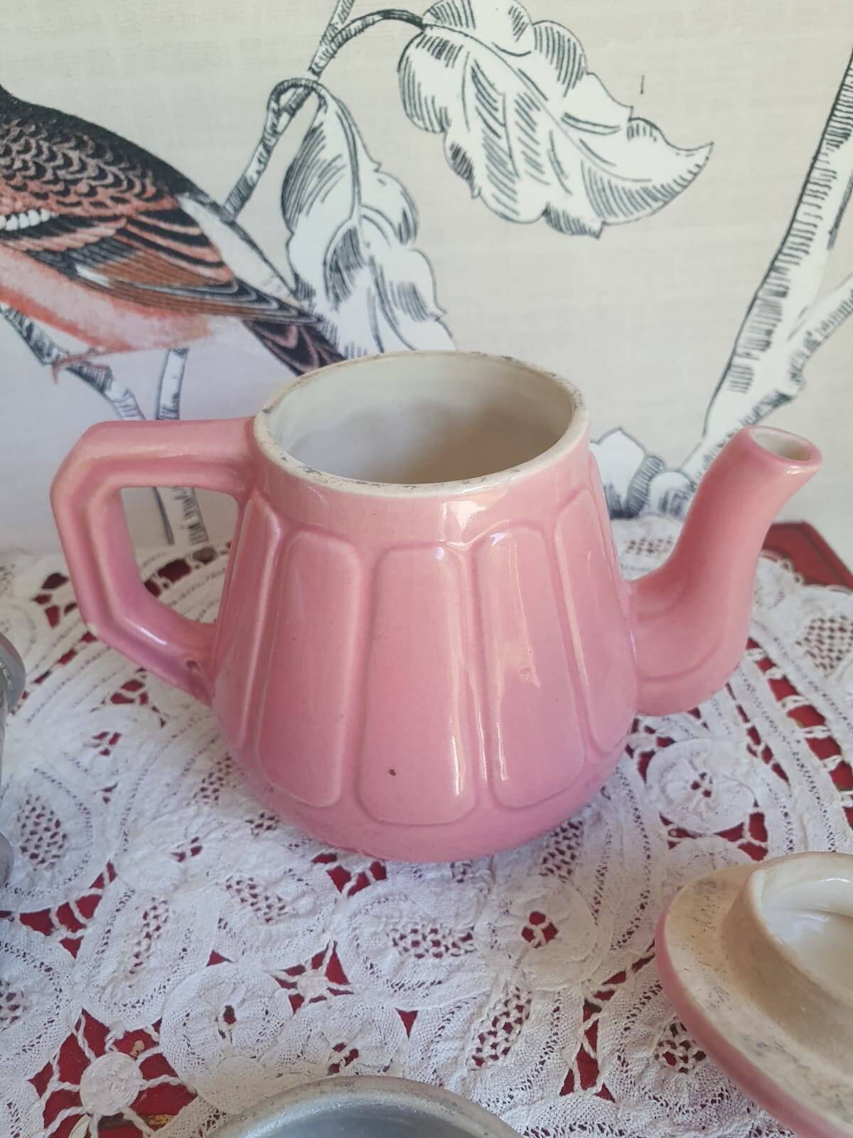 petite cafetière céramique rose