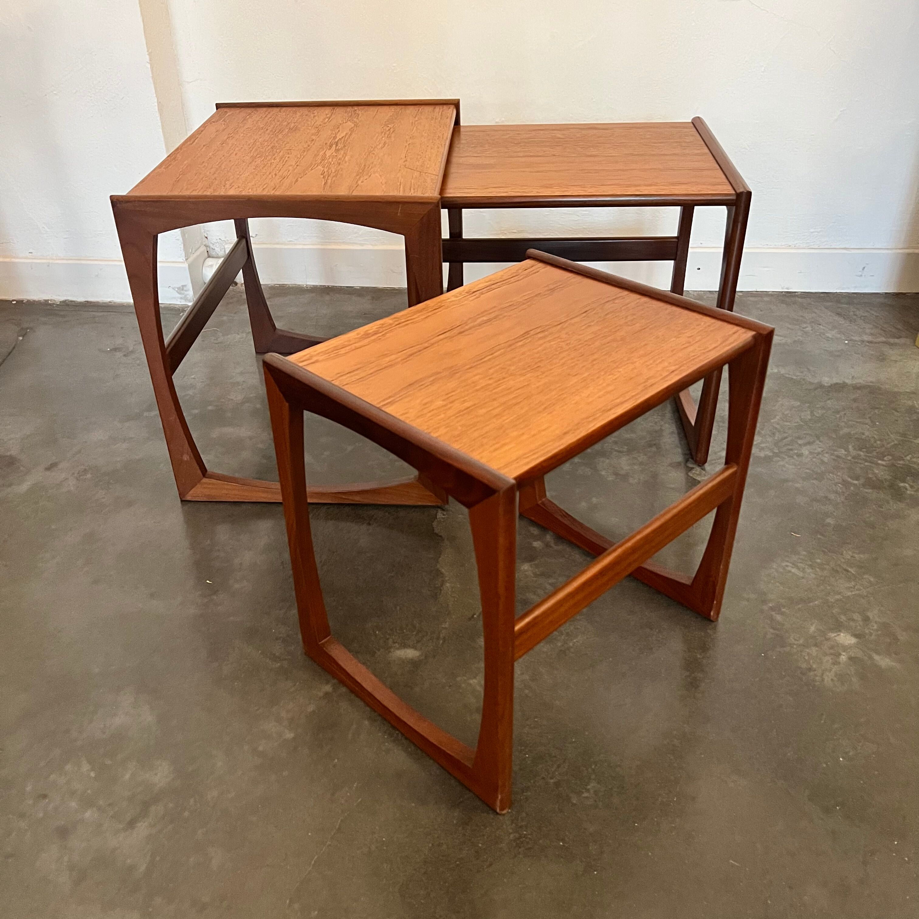 Teak pull-out tables G-Plan