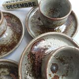 Sandstone shells signed Chantal - Thierry Robert vintage pottery