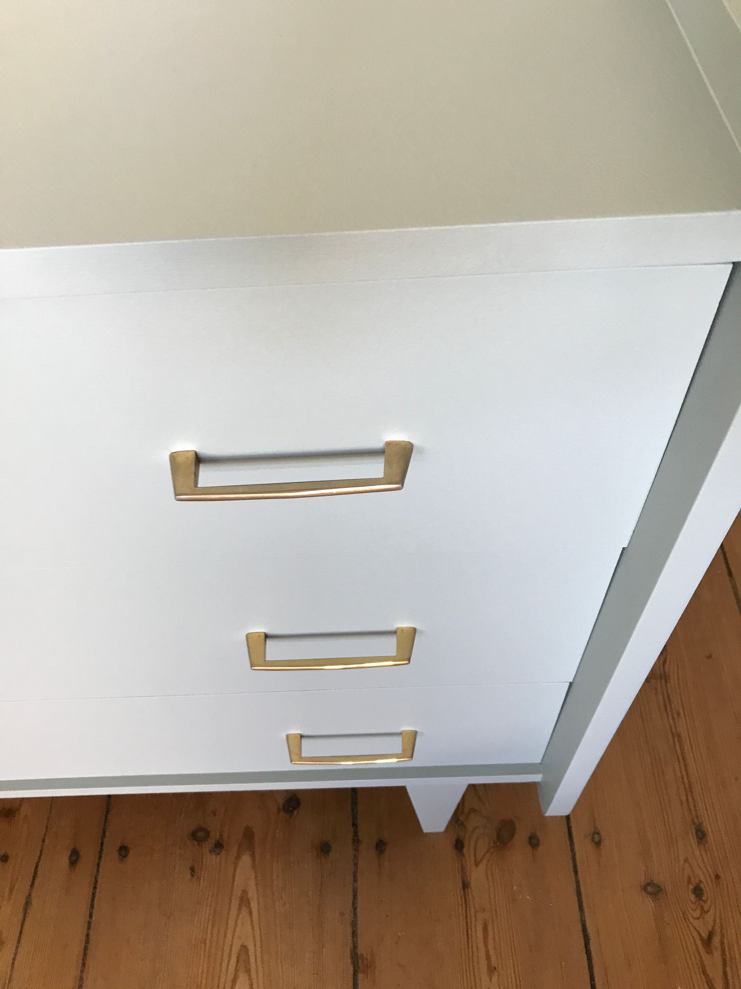 Commode 3 tiroirs vert amande