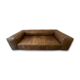 Scruffy 3-seater leather sofa, the Red Cedar