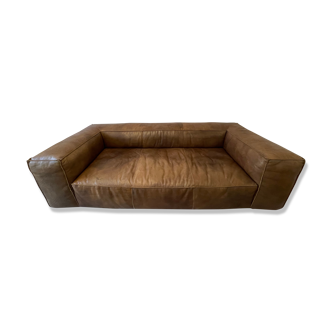Scruffy 3-seater leather sofa, the Red Cedar