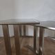 Brushed metal nesting table, 1970
