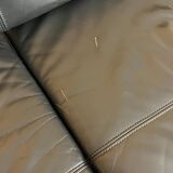 1990s Area Lounge Sofa Leather Sofa by Antonio Citterio for Vitra Chrom Design