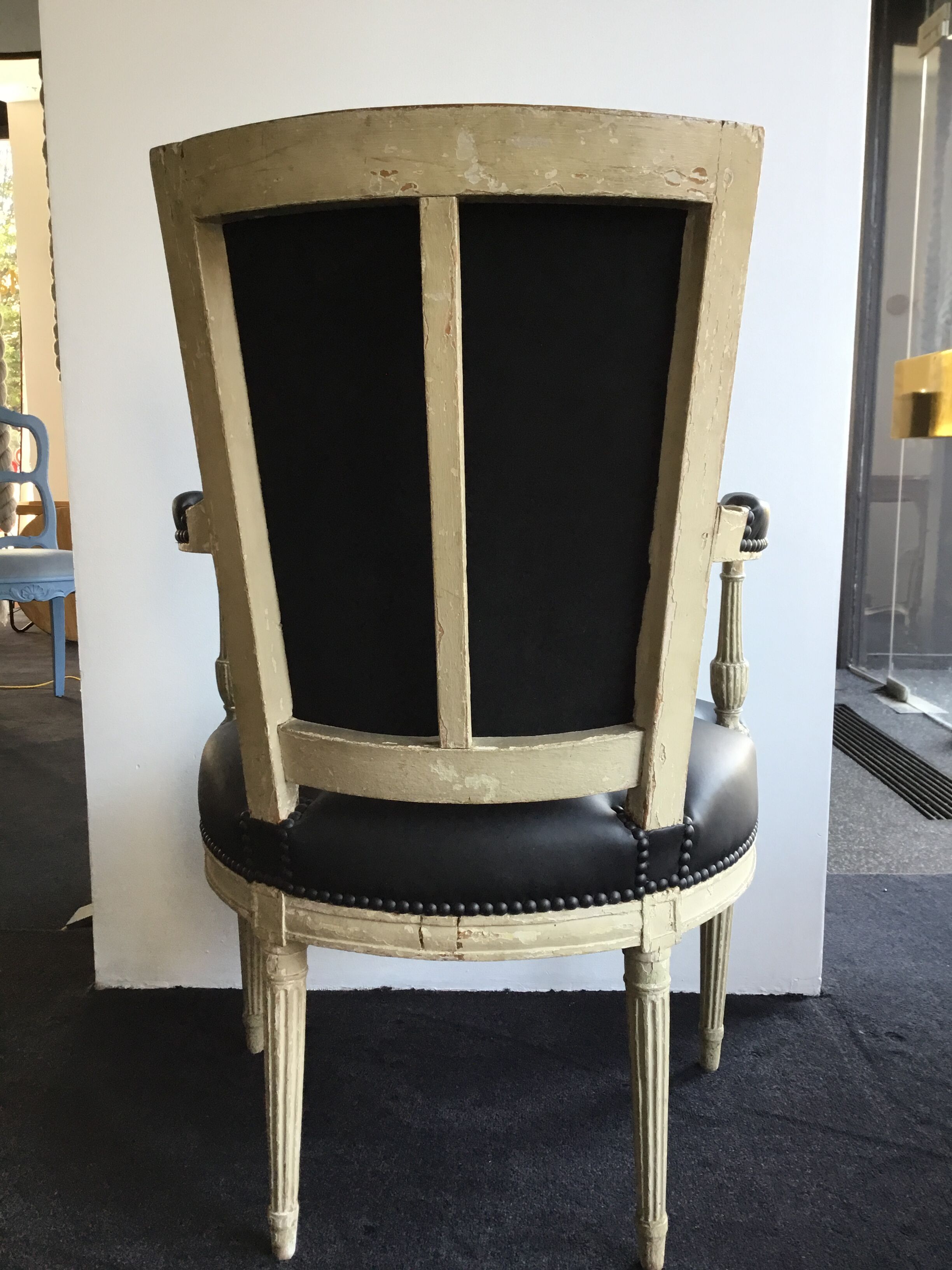 Restored black armchair