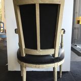 Fauteuil noir restauré