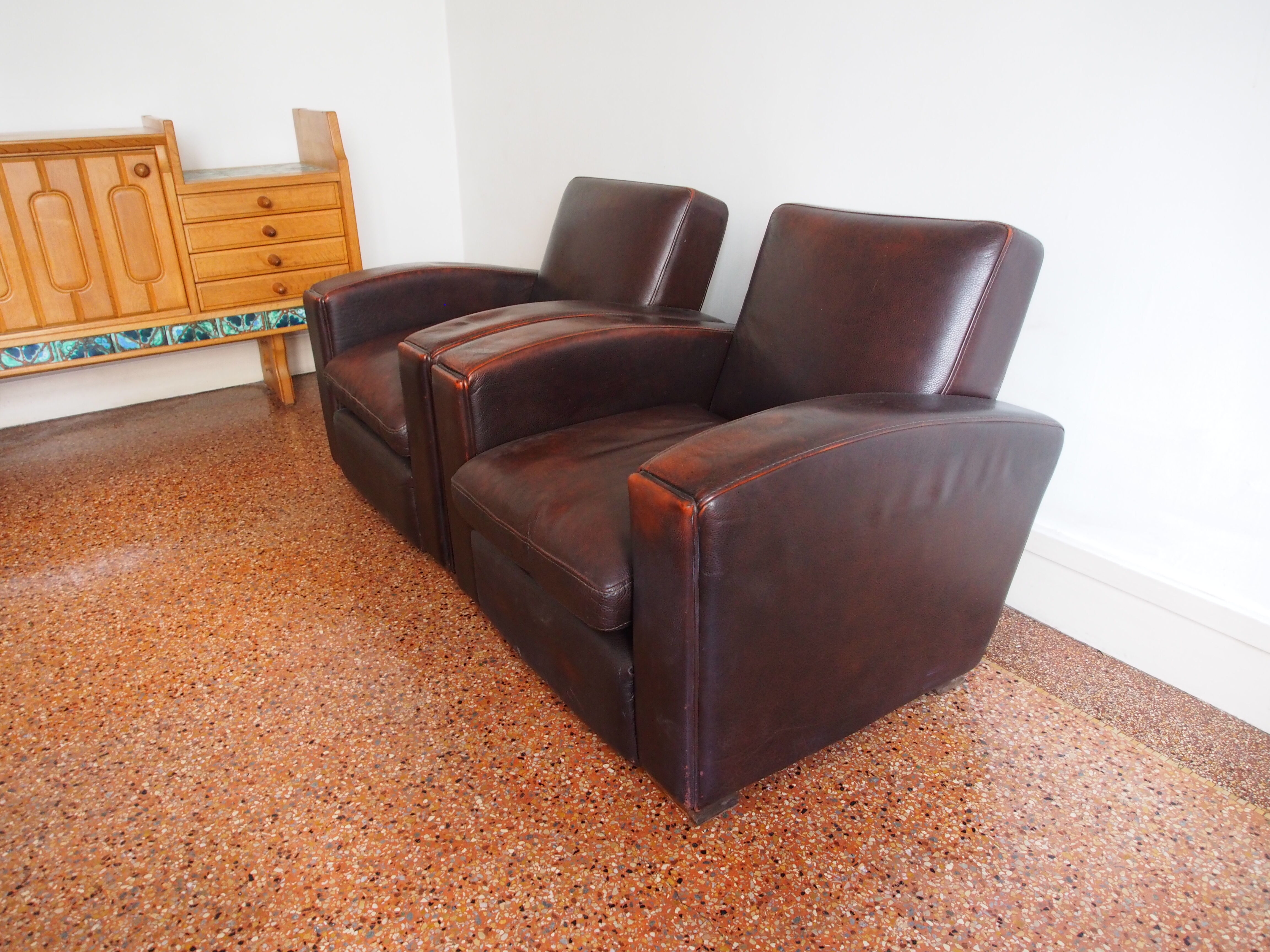 Set of two Club armchairs