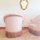 Duo de fauteuils crapauds rose poudré