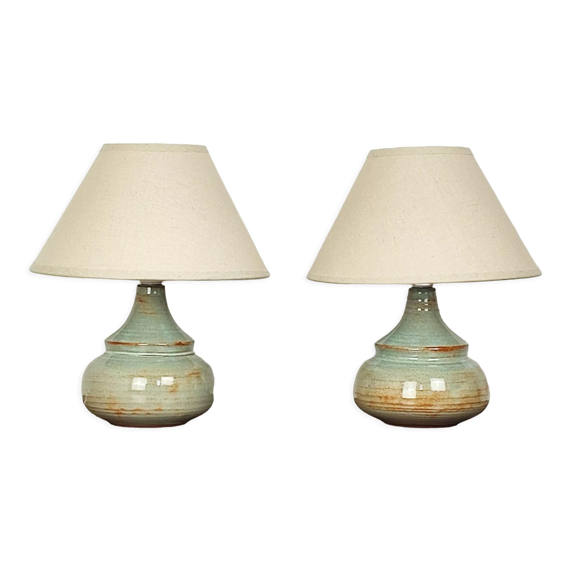 Stoneware bedside lamps